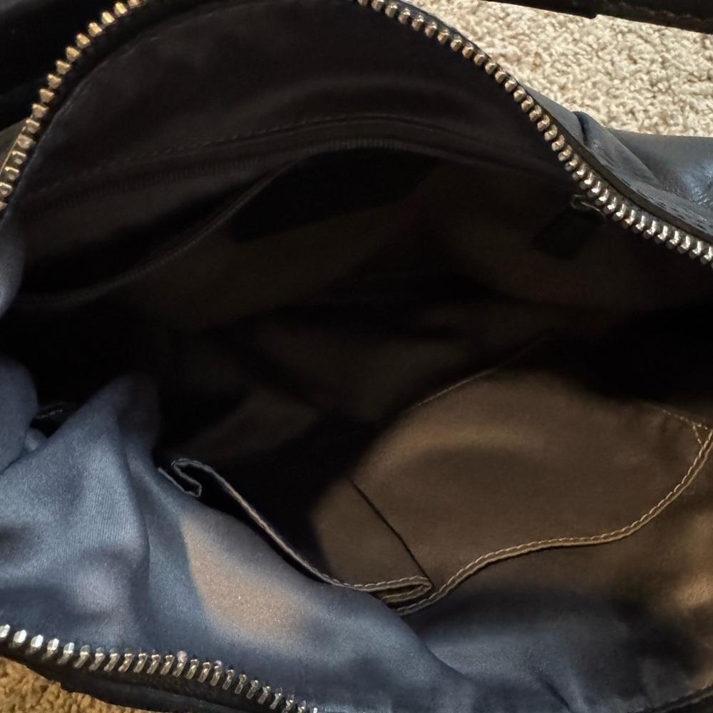 Coach Kristin Black Woven Leather Shoulder Bag | Very Good Condition - Picture 8 of 11